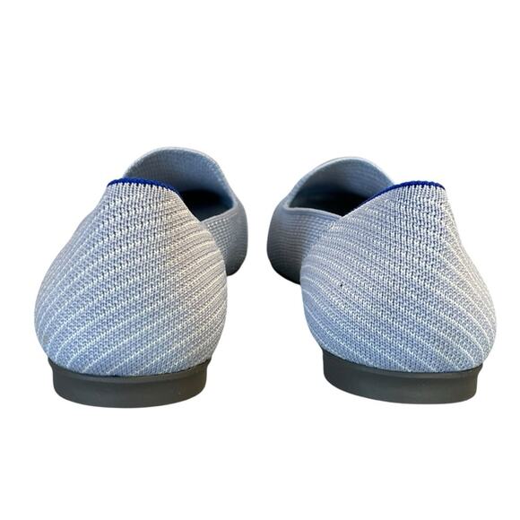 Rothy’s Women’s Sz 7 Blue Almond Toe Loafer Robin Twill Slip On Washable Comfort - Picture 8 of 10